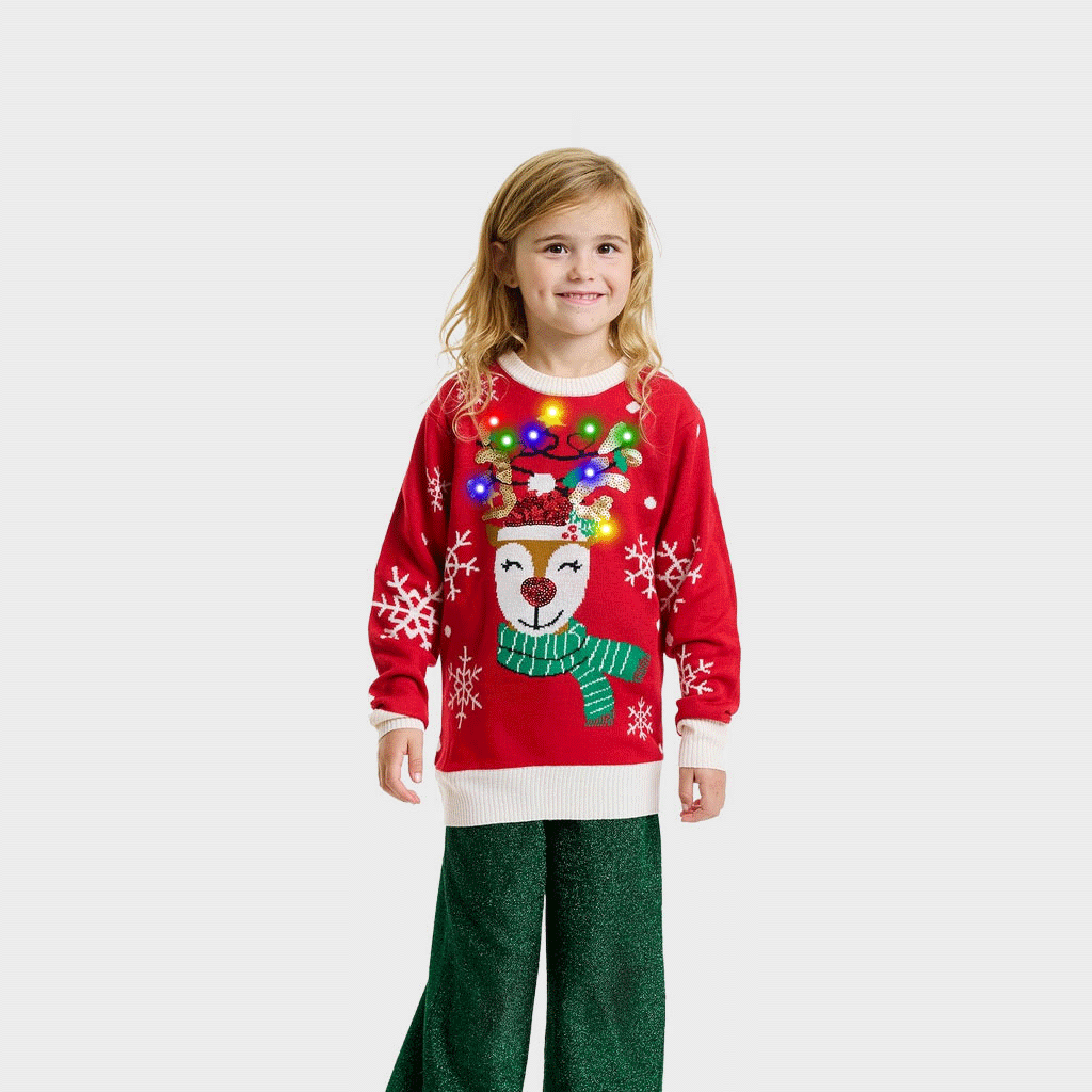 Cute reindeer christmas sweater - child